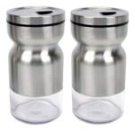 Organizador Giratorio Para 6 Especieros Vidrio Color Plateado Y Negro - Imagen 2