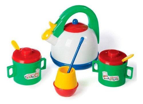 Petit Gourmet Set Mate Con Pava Grande N126 Color Blanco