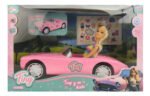 Muñeca 30 Cm Tiny Con Su Auto De Paseo Con Sticker Tun Tuni Color Auto Rosa Sebigus - Imagen 5
