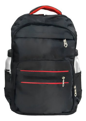 Mochila Reforzada Estilo Urbana 47x32x14 Clasica Escolar Color Rojo Diseño De La Tela Liso