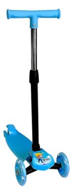 Monopatín 3 Ruedas Infantil Niños Freno Luz Colores Color Celeste