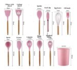 Juego Utensillos De Cocina 11 P C/ Soporte Madera Y Silicona - Imagen 2