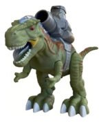 Robot Dinosaurio Juguete Dym Dp11 Verde Con Luz Tira Pelotas - Imagen 2