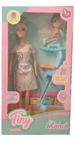 Muñeca Tiny Fantasy Mamá Con Sillita De Comer 54460 - Imagen 3