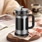 Cafetera Embolo Prensa Francesa 800 Cc Plateada Acero Inox - Imagen 3