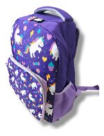 Mochila Escolar Pratys Unicornio Violeta Con Cartuchera Impermeable Estampado Unicornio