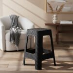 Banqueta Banquito Apilable Símil Ratan Plástico X4 Babymovil - Imagen 5