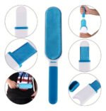 Cepillo Saca Pelusa Quita Pelos Perros Gatos Ropa 2 En 1 Color Gris - Imagen 3