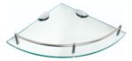Estante Esquinero De Baño Vidrio Doble Inoxidable Color Transparente - Imagen 2