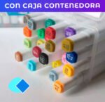 Marcadores Fibrones Resaltadores Doble Punta Con Estuche X12 - Imagen 7