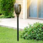 2 Antorchas Solar Estaca Luces Efecto Fuego Jardín Parque - Imagen 3