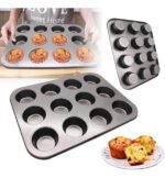 Molde De Teflon Muffins X12 Cupcakes Antiadherente 35*26cm - Imagen 3