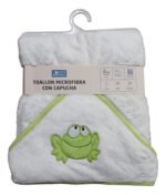 Toallón Con Capucha City Blanco Bebés 80x80cm Babymovil - Imagen 2