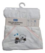 Toallón Con Capucha City Blanco Bebés 80x80cm Babymovil - Imagen 10