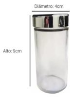 Especiero Giratorio Acero Inoxidable Ms 12 Frascos Vidrio Mesa Plateado - Imagen 2