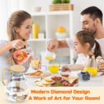 Jarra Vidrio Tapa Hermetica Bambu 1600ml Agua Cocina Tragos - Imagen 4