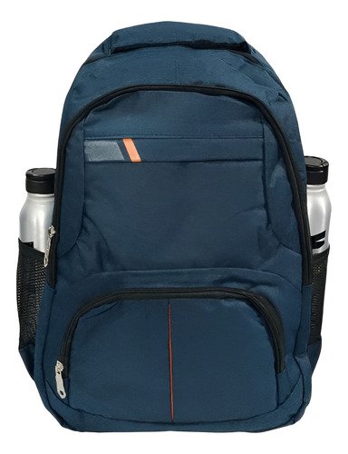 Mochila Clasica Estilo 48x33x15 Escolar Urbana Reforzada Color Azul Diseño De La Tela Liso