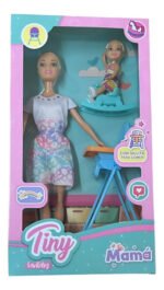 Muñeca Tiny Fantasy Mamá Con Sillita De Comer 54460