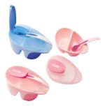 Plato Bowl Bebe Dividida Con Tapa Y Cuchara Comida Babymovil - Imagen 3
