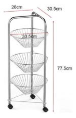 Carro Verdulero Rueda Organizador Multiuso Metal Redondo - Imagen 5