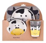 Set Plato Vaso Cubiertos Bebe Fibra Bamboo Eco Babymovil - Imagen 2