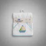 Toallón Con Capucha City Blanco Bebés 80x80cm Babymovil - Imagen 6