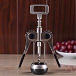 Sacacorchos Y Destapador Aletas Dorado Acero Corkscrew - Imagen 2