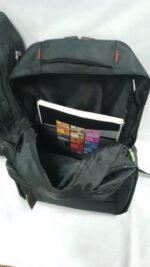 Mochila Clasica Cierres 52x33x14 Reforzada Escolar Urbana Color Negro Diseño De La Tela Liso - Imagen 5