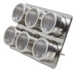 Especieros Condimenteros Imantados X6 Magneticos Color Plateado