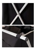 Cesto Canasto Doble Laundry Ropa Sucia Bicolor Color Negro - Imagen 3