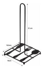 Porta Rollo Papel De Cocina Metal Diseño Premium Bazar - Imagen 2