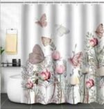 Cortina Baño Estampada Premium Quality 180x180 Con Ganchos - Imagen 50