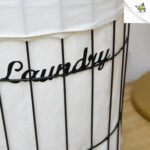 Canasto Metálico Forrado En Tela Ideal P/ Ropa Vintage Retro - Imagen 8