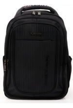 Mochila Porta Notebook Urbana Escolar Ejecutiva Acolchada Color Negro Diseño De La Tela Liso