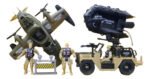 Juguete Set 2 Soldado Guerra Lancha Tanque Avion Helicoptero
