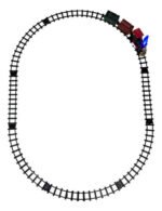 Super Tren Clásico A Vapor Con Luz Y Sonido Locomotora A Pilas Con Vías 105×75 Cm, Accesorios, Señales Y Vagones Set De Juego 24 Piezas - Imagen 4