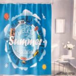 Cortina Baño Estampada Premium Quality 180x180 Con Ganchos - Imagen 51