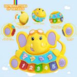 Piano Organo Infantil De Animalitos Sonido Didactico Bebes Color Blanco/amarillo - Imagen 7