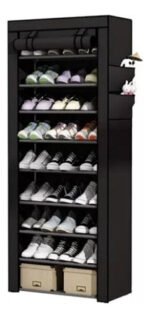 Botinero Organizador De Botas Zapatos 9 Estantes Color Negro - Imagen 4