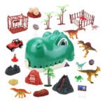 Juguete Set Cabeza Dinosaurios Accesorios Con Correa - Imagen 4