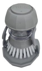 Cepillo Lavaplatos Ms Con Base Nylon Gris Dispensador Detergente - Imagen 2