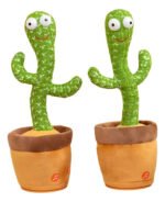 Cactus Bailarín Juguete Interactivo Usb En Caja Canta Baila Imita Tu Voz Luz Led Recargable Para Niños Musical Didáctico Divertido Ideal 30cm Sebigus 55425 - Imagen 5