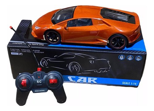 Auto Radio Control Racer Series Vrc24 Naranja 1:16 Con Luz Y Full Función