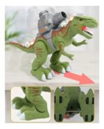 Robot Dinosaurio Juguete Dym Dp11 Verde Con Luz Tira Pelotas - Imagen 7
