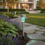 Estaca Solar Led Pack X 10 Jardin Recargable Luz Blanco Frio