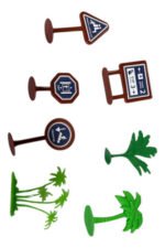 Super Tren Clásico A Vapor Con Luz Y Sonido Locomotora A Pilas Con Vías 105×75 Cm, Accesorios, Señales Y Vagones Set De Juego 24 Piezas - Imagen 5