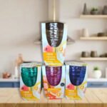 Set Pack De Vasos Plastico Colores X4 300ml Color Violeta