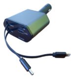 Cargador Rapido De Auto Para Samsung iPhone Retractil 4 En 1 - Imagen 2