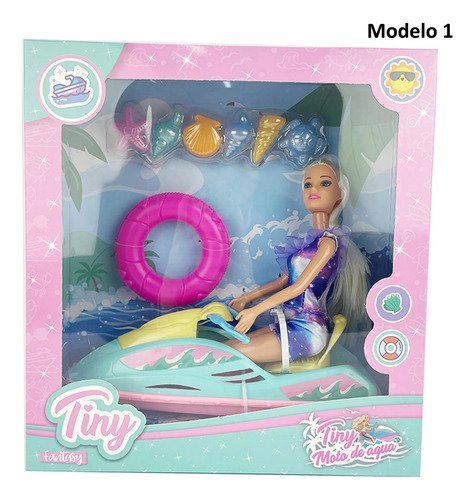 Muñeca Tiny Fantasy Moto De Agua 54457