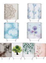 Cortina Baño Estampada Premium Quality 180x180 Con Ganchos - Imagen 20